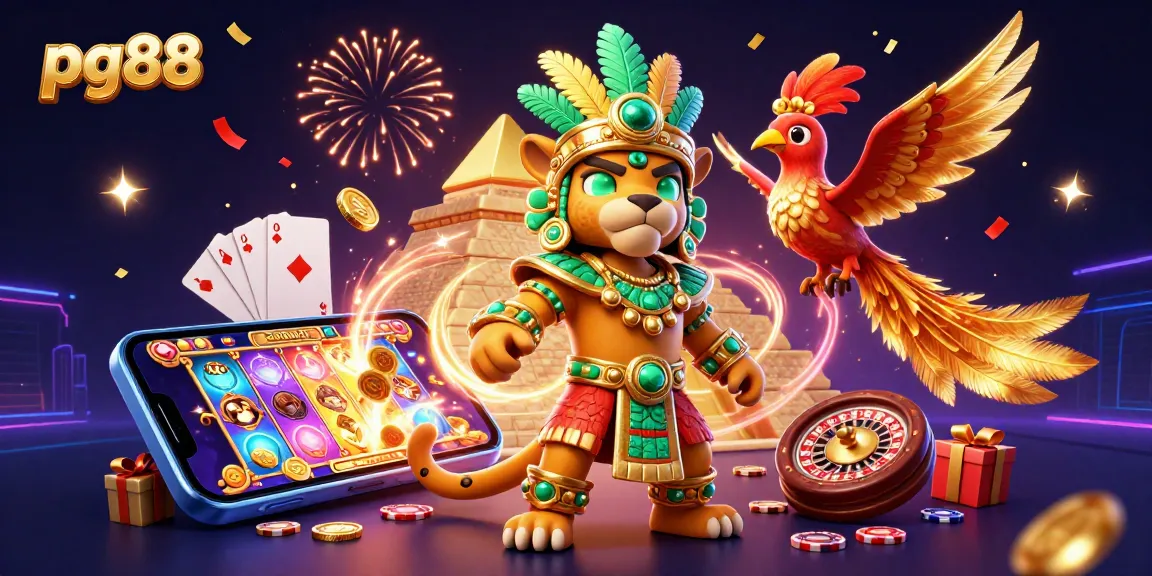 Experience thrilling gameplay at pg88 with vibrant slot machines and energetic casino elements.