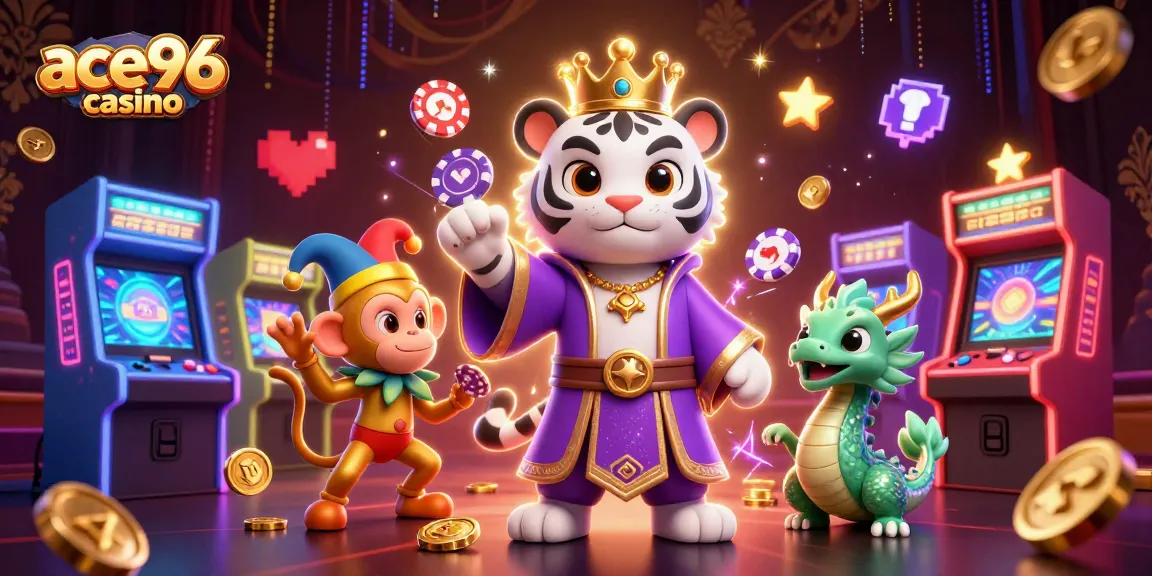 Experience the thrill of ace96 casino with vibrant characters and exciting gaming elements.