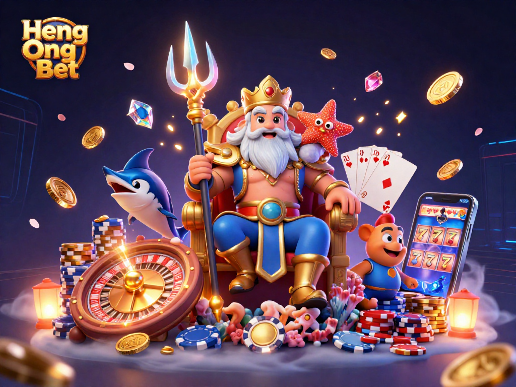 Engage in thrilling gameplay at Heng Ong Bet with Neptune and vibrant casino elements.