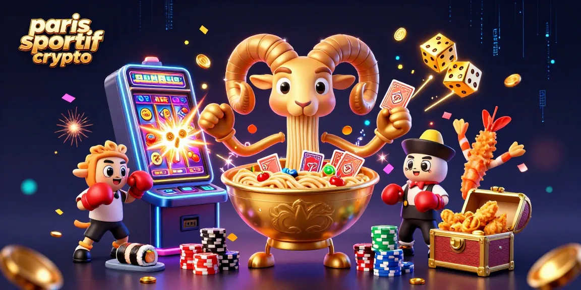Vivez l'excitation des paris sportifs crypto avec des personnages colorés dans un univers dynamique de casino.