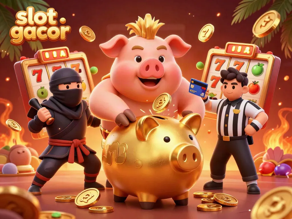 Experience exciting slot gacor gameplay with vibrant characters and dynamic casino elements.