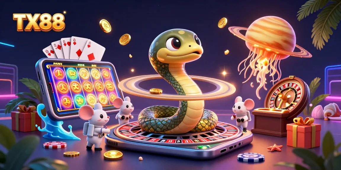 Experience thrilling TX88 gameplay with vibrant characters and dynamic casino elements.