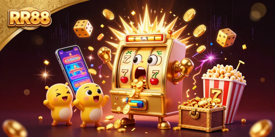 RR88's stunning slot machines celebrate big wins with dynamic casino visuals and jackpot excitement.