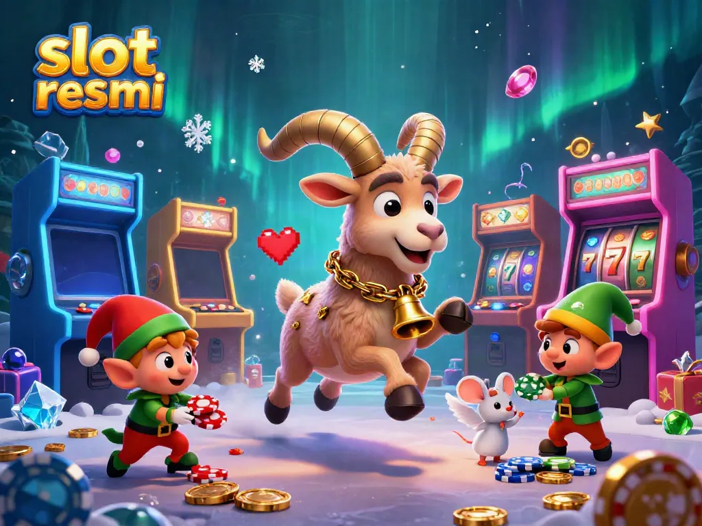 Engaging gaming scene featuring the Krampus goat with slot resmi branding in an exciting casino environment.
