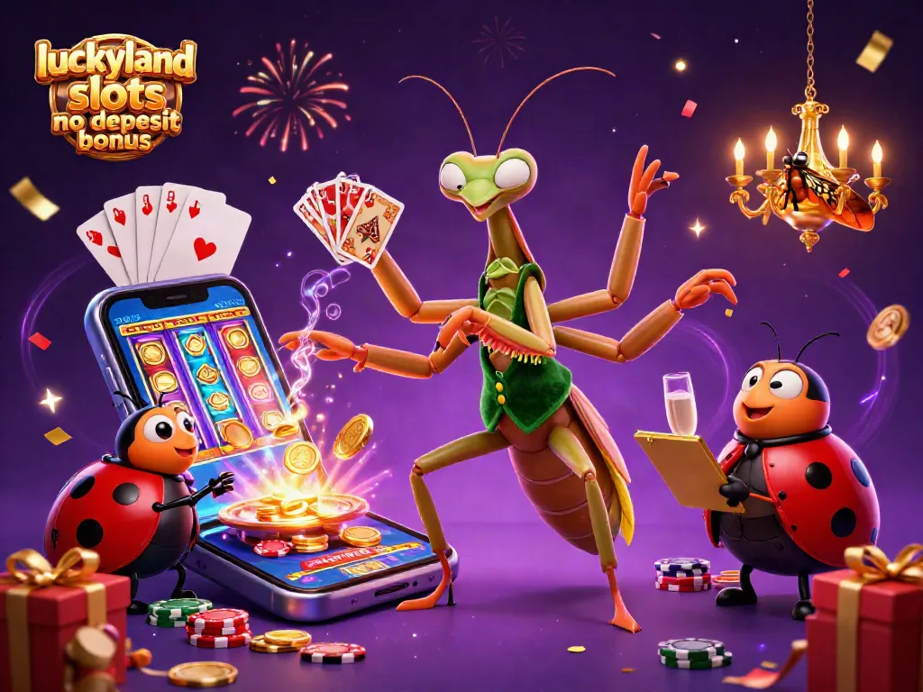 Experience the thrilling luckyland slots no deposit bonus while enjoying a vibrant casino scene with magical energy.