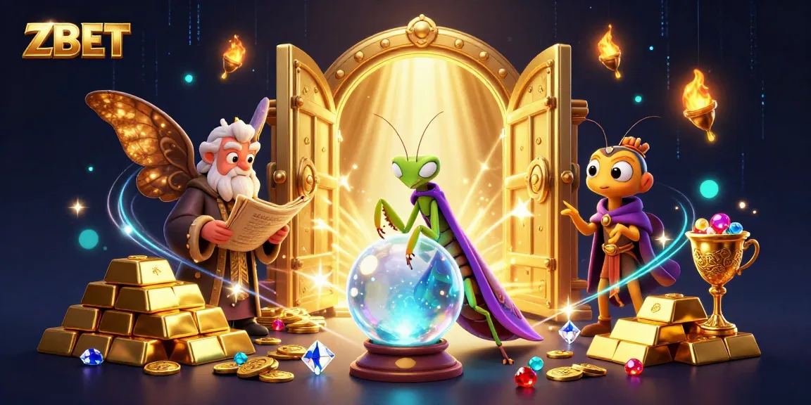 ZBET players explore thrilling casino experiences with 3D mystical characters and treasures.