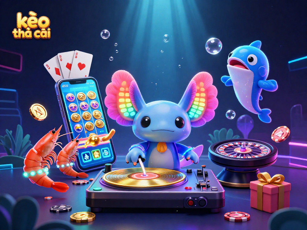 Spin winning reels with kèo nhà cái in vibrant 3D illustration of casino dynamics.