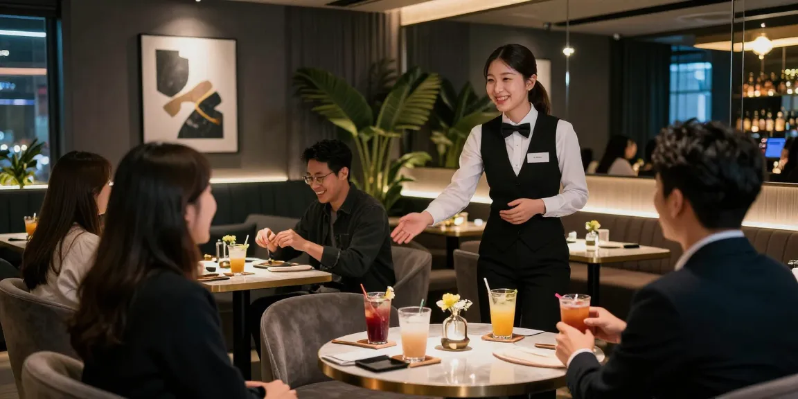 강남 구구단의 고급스러운 실내 분위기와 매력적인 서비스 모습