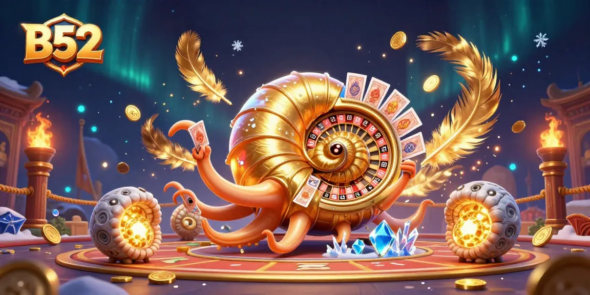 Engage with the B52 nautilus roulette and glowing companions in a vibrant casino setting, showcasing gameplay excitement.