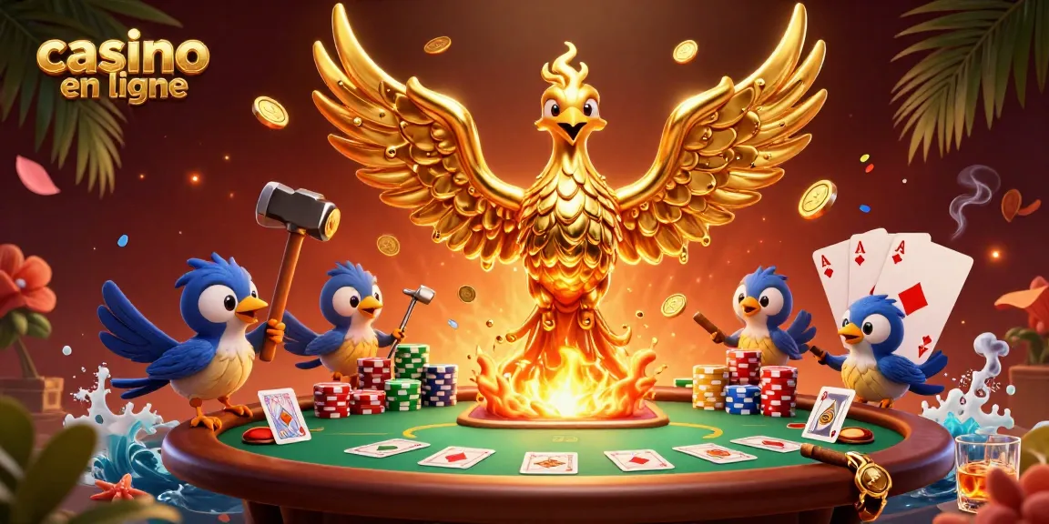 Profitez de l'atmosphère captivante d'un casino en ligne où les gains en or scintillent.