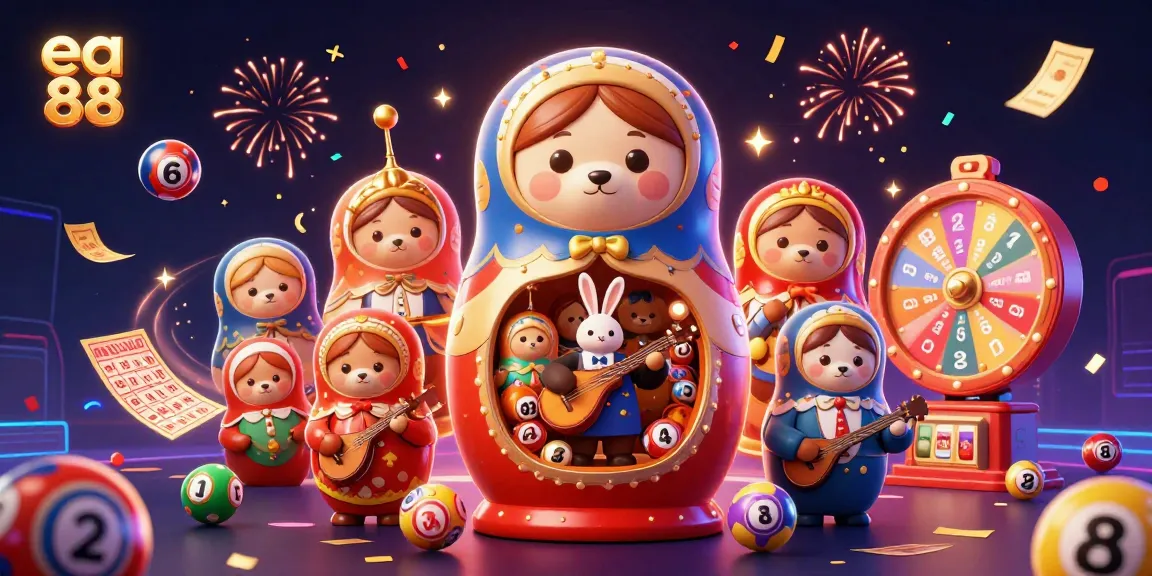 Experience thrilling moments at ea88 with vibrant lottery balls and colorful casino characters.