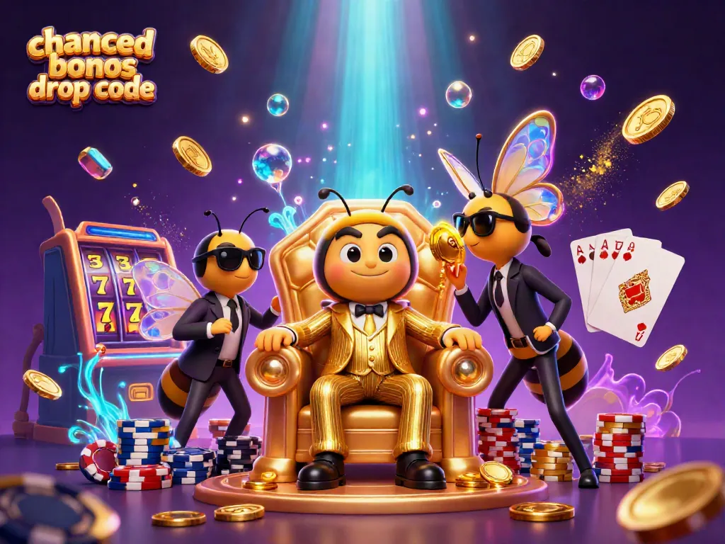 Claim bonuses with the chanced bonus drop code while encountering lively casino characters and elements.