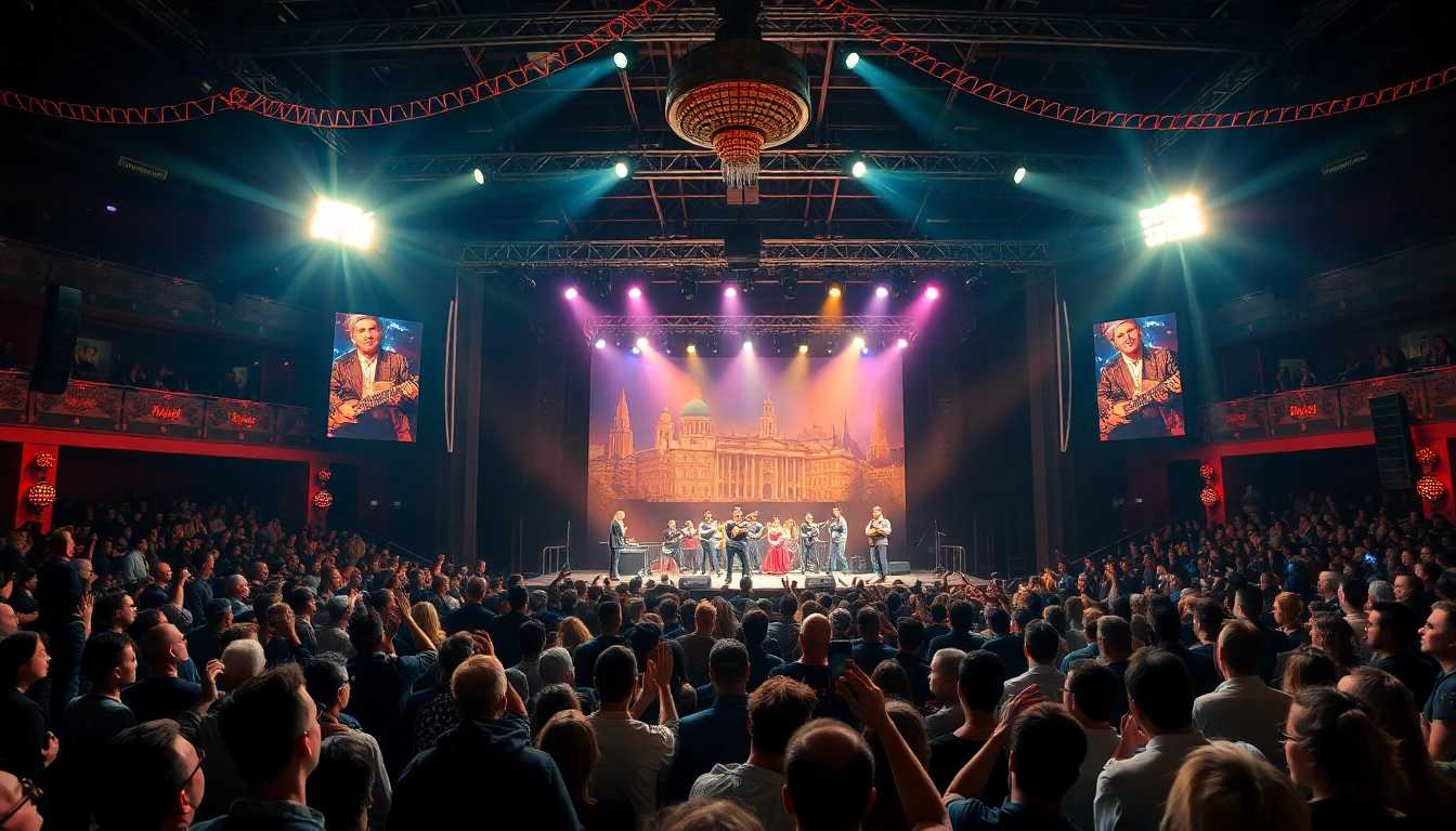 Participating in evenimente bucuresti at a lively concert venue with vibrant crowds and performers.