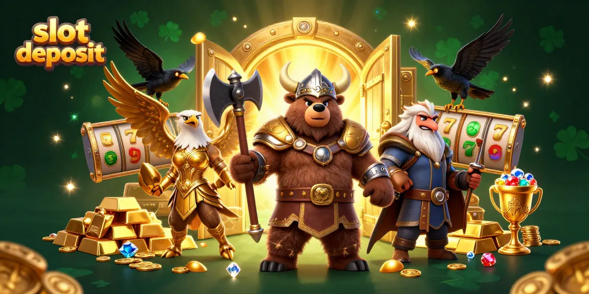 Menang besar dengan slot deposit menarik, Vulkan Viking berdiri menghadap tumpukan emas yang megah!