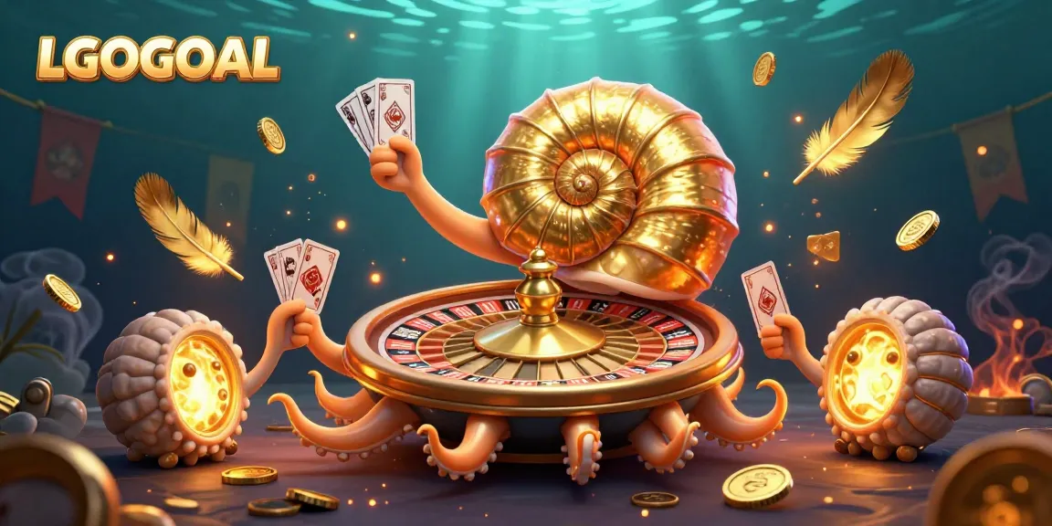 Engage with LGOGOAL's thrilling action of winning big with golden roulette and cards.
