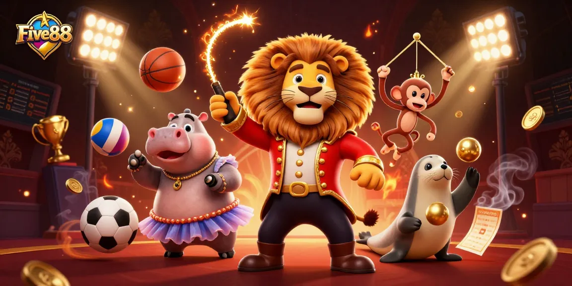 Experience the vibrant Five88 casino scene with dynamic gameplay, characters, and award-winning elements.