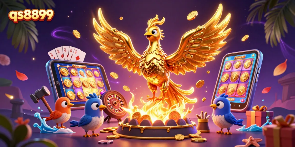 Experience the thrilling gameplay of qs8899 with a lavish 3D casino scene bursting with excitement and rewards.