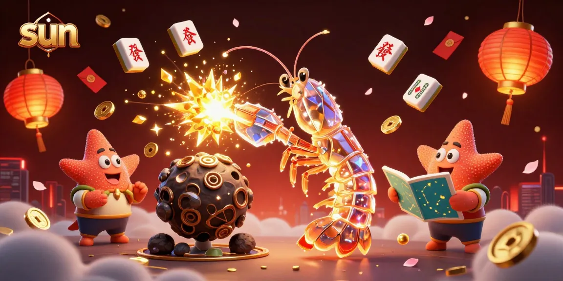 Join the action in sun-themed casino games with a galactic mantis shrimp bursting golden gems!