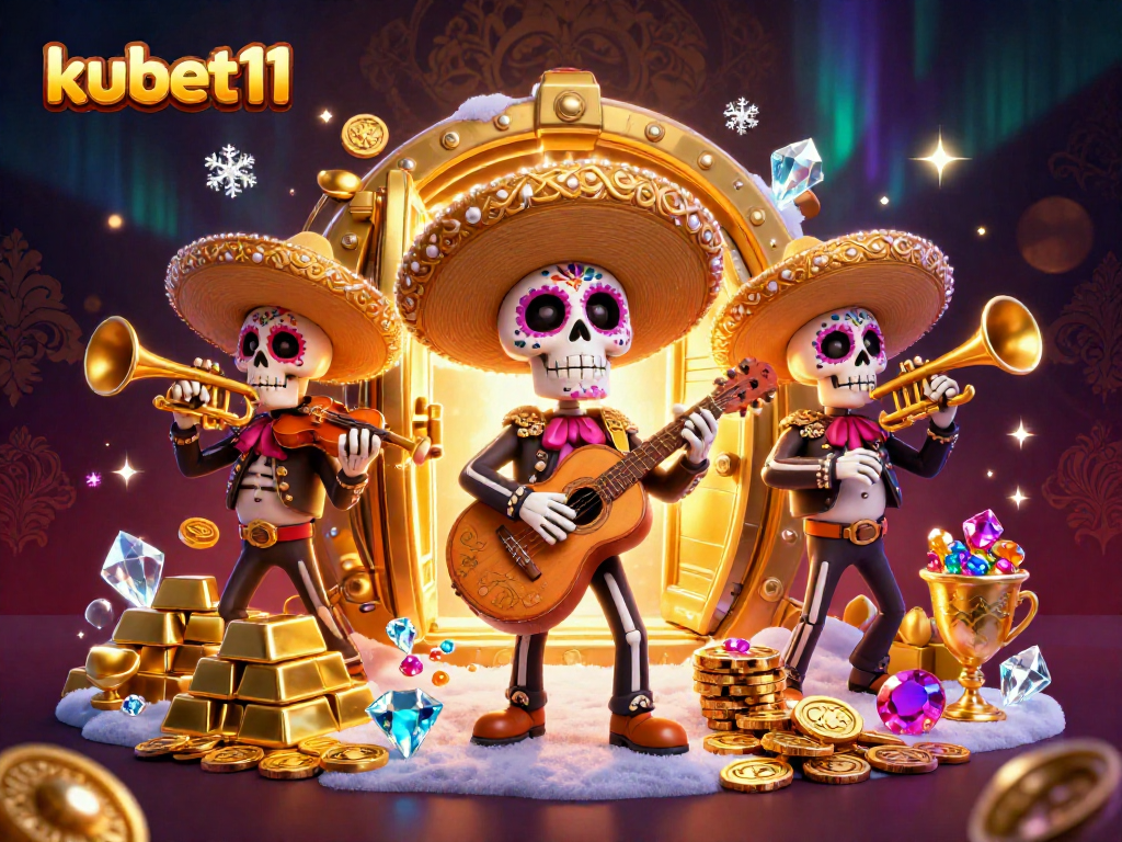 Engage in thrilling games at kubet11 with a vibrant mariachi band celebrating fortune and luck.