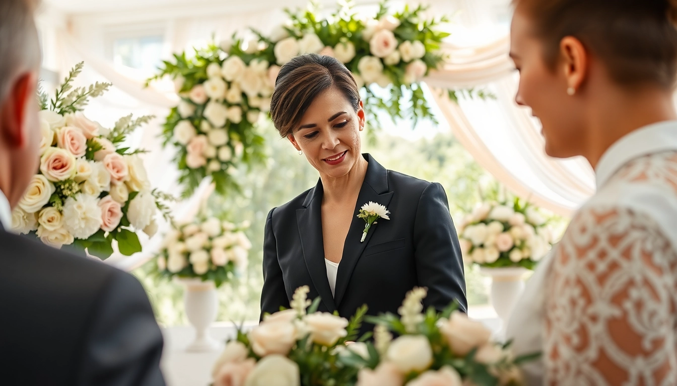 Washington dc wedding coordinator working with a couple in a beautifully decorated venue.