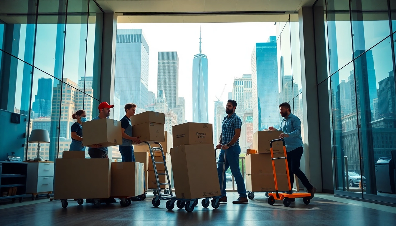 Efficient office moving services NYC team relocating equipment in New York City.