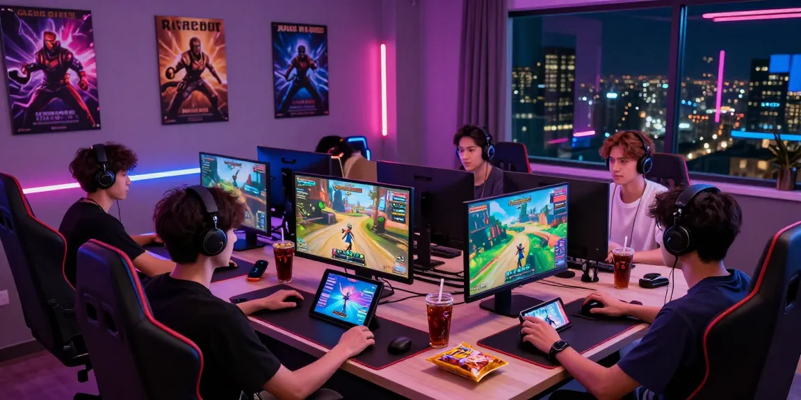 Gamers enjoying MANTRA88 gaming experience across devices in vibrant setting.