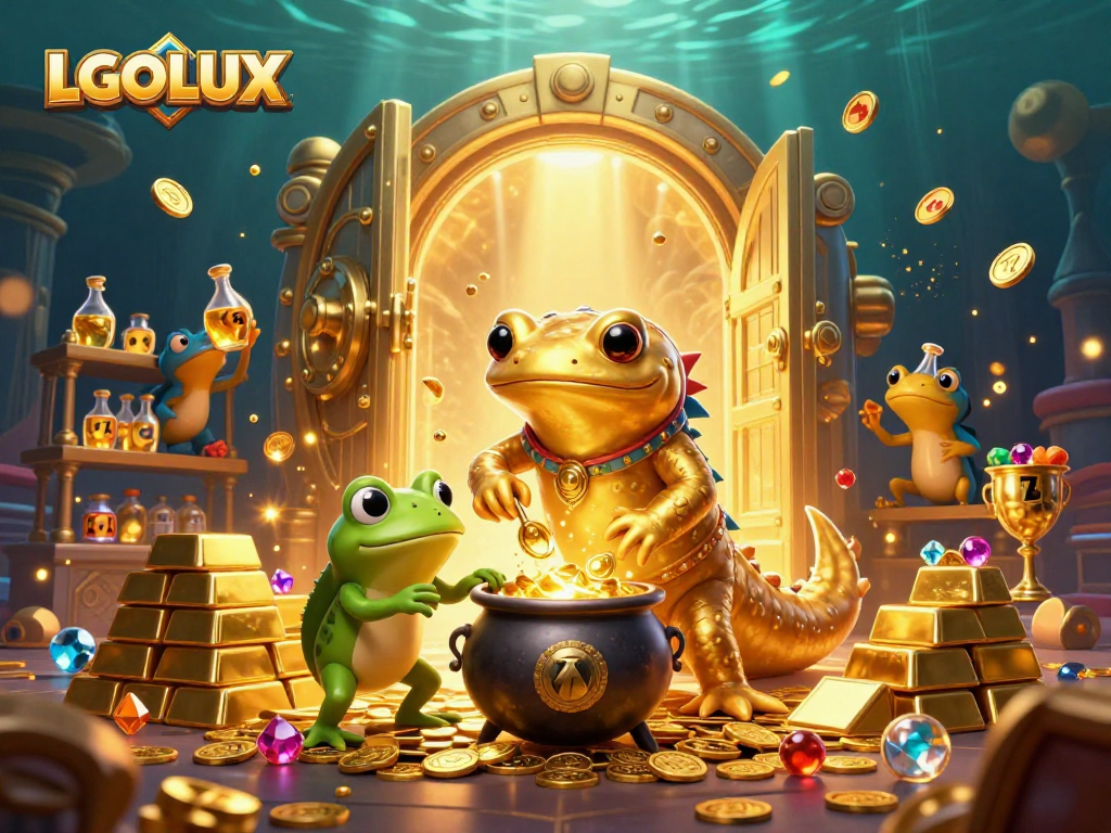 Experience winning moments at LGOLUX with thrilling slots and gold treasure visuals.